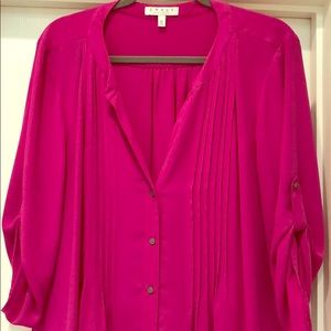 Chaus New York pink top